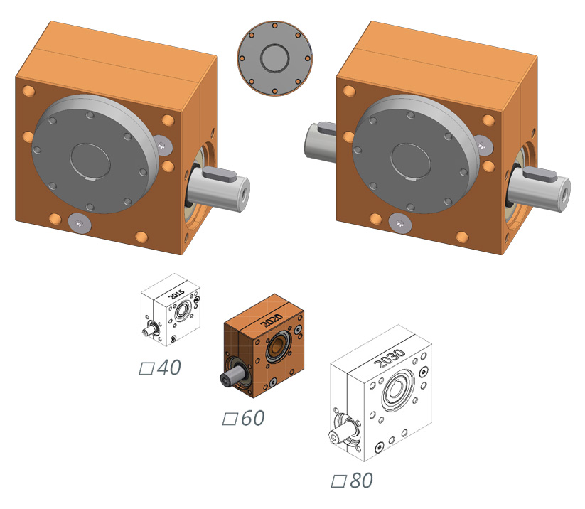 Schneckengetriebe Ket-Motion 2020 mit Drehteller  Schneckengetriebe Ket-Motion 2020 mit Drehteller