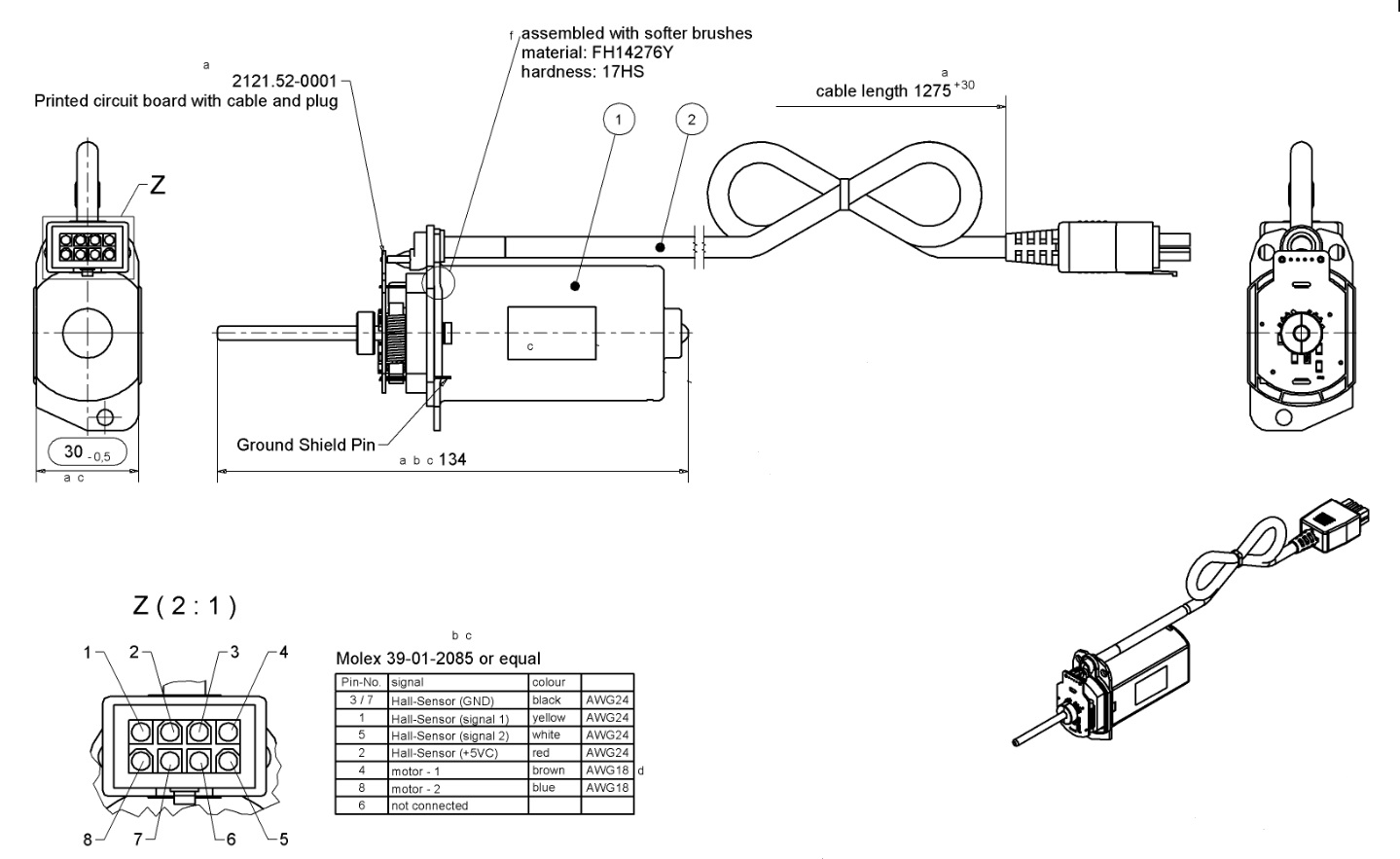 2121-48-04ZeichnunghkM1MBOFs1XfT DC Gleichstrommotor 24 V, Restposten