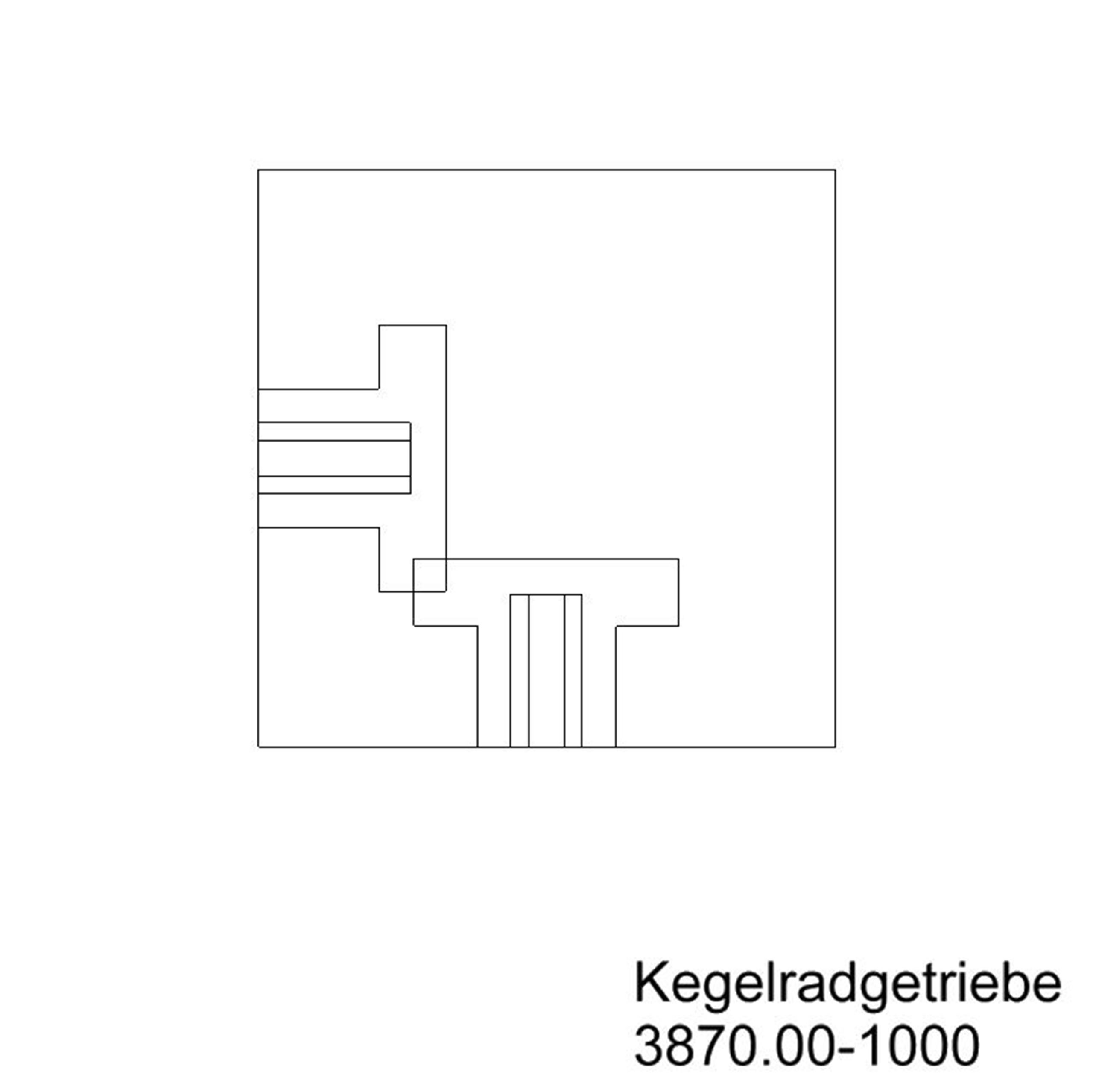 Kegelradgetriebe 10 Nm 1:1 mit Sackloch innen 6kt SW7 / 2