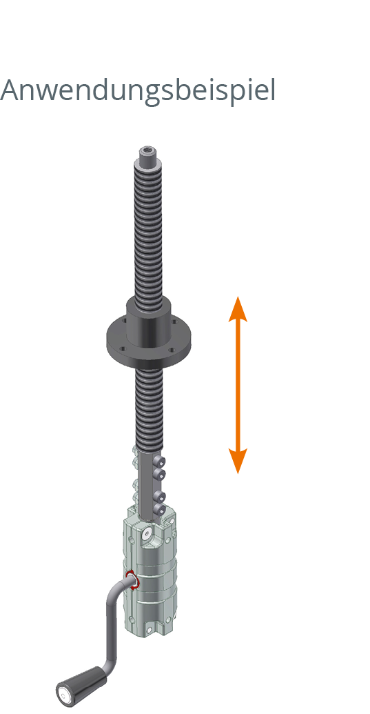 Kegelradgetriebe 3057 Anwendungsbeispiel Kegelradgetriebe 3057