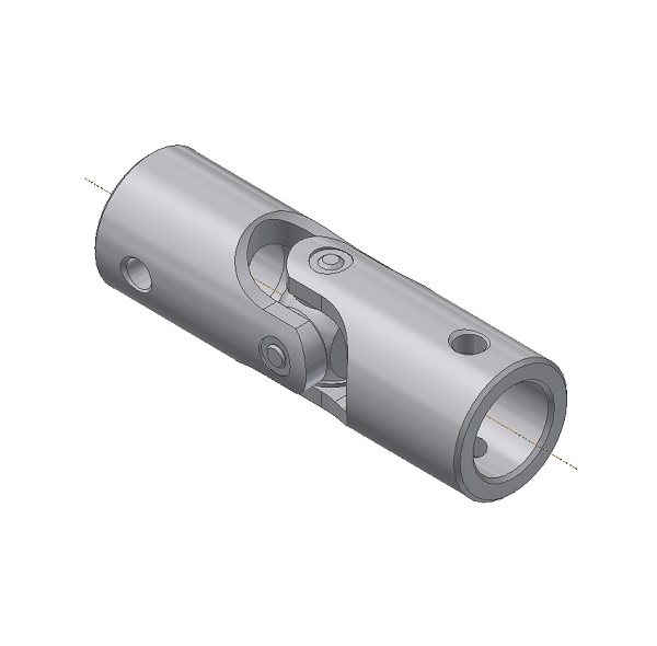 Aluminium-Kreuzgelenke mit 12mm Doppelbohrung, eloxiert, für die Verbindung von fluchtenden Wellen.  Alu Kreuzgelenk l Ø 18mm l beidseitig Bohrung 12mm l