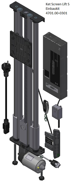 Ket-Screen_TV-Lift_bis25kg_500mm_Hub Ket-Screen, TV-Lift bis 25 kg 500mm Hub