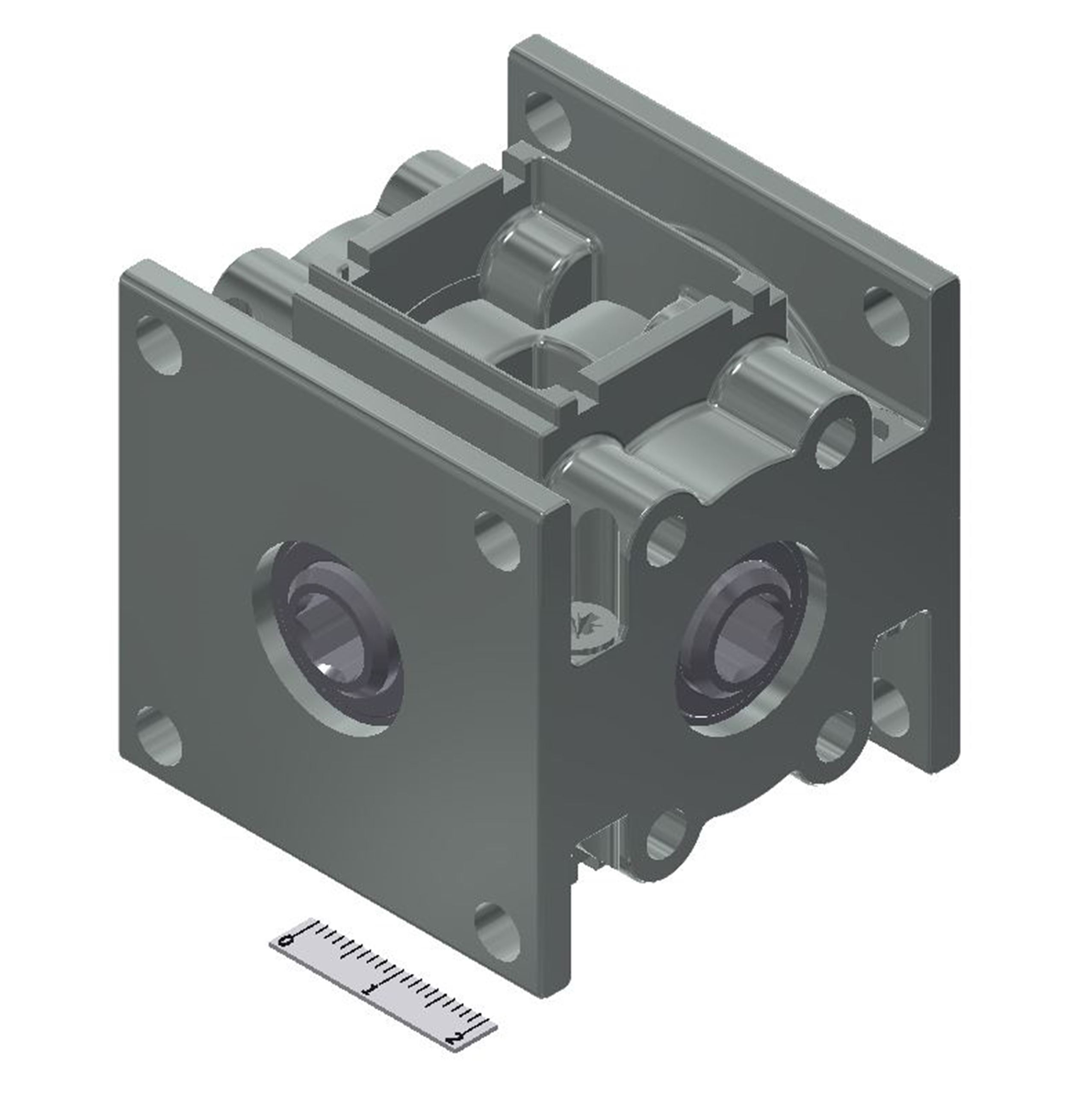 Kegelradgetriebe 10 Nm 1:1 mit Sackloch innen 6kt SW7 / 2