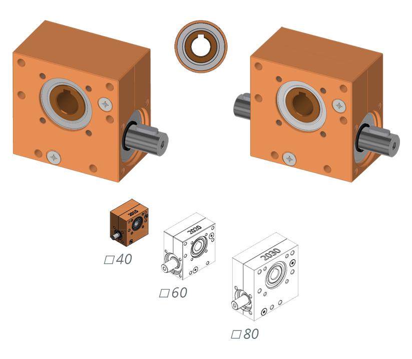 Worm gear reducer Ket-Motion 2015 with feather key groove 