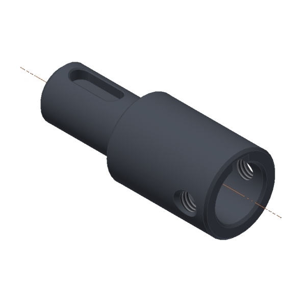 Kupplungsbuchse_18x12x45mm Kupplungsbuchse Aluminium 18x12x45 mm