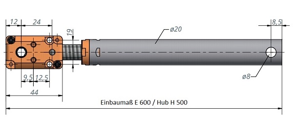 3034-00-V01E600H500HgQ5zSTf34yRF Kegelradgetriebe mit Spindeleinheit Hub 600