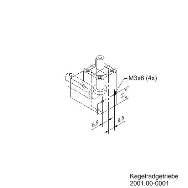 Kegelradgetriebe__Umlenkgetriebe_01Nm_Zeichnung3 Kegelradgetriebe Winkelgetriebe 0,1 Nm Zeichnung2