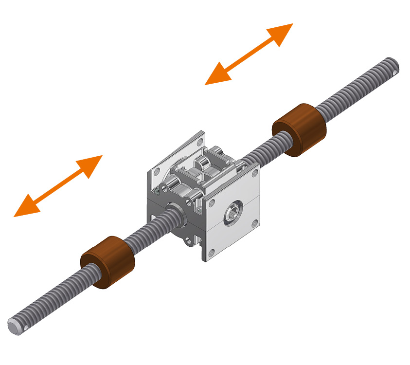 Bevel gear unit Ket-Flex 3872 with lateral spindle outputs