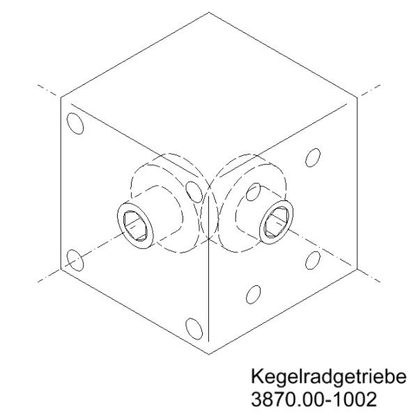 Kegelradgetriebe innen 6kt SW7 / 2