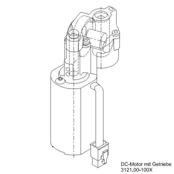 3121 DC Motor mit Getriebe 24V Zeichnung