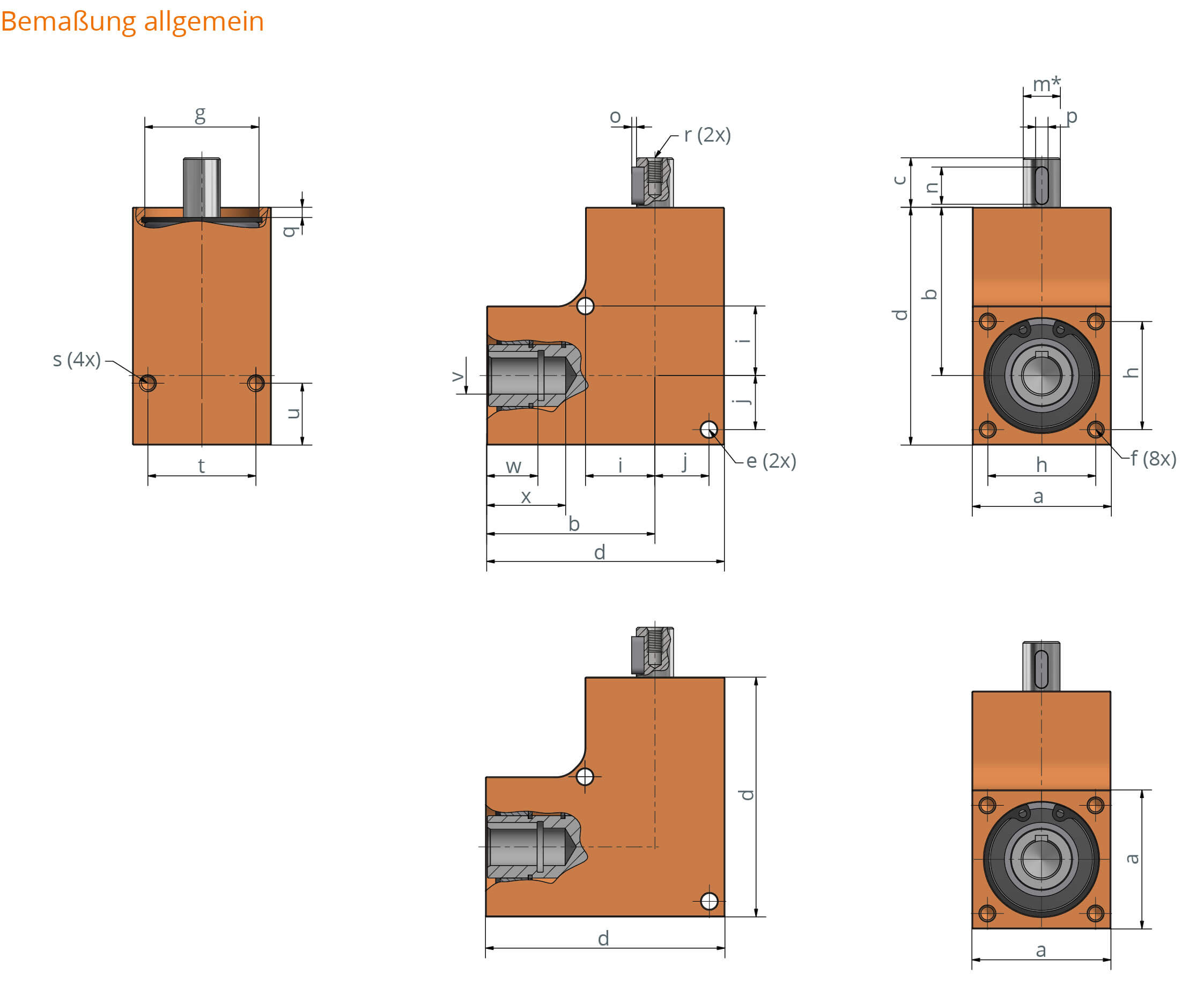 Angular gear Ket-Bee 200X LxC Gearbox Angular gear Ket-Bee 200X LxC Gearbox