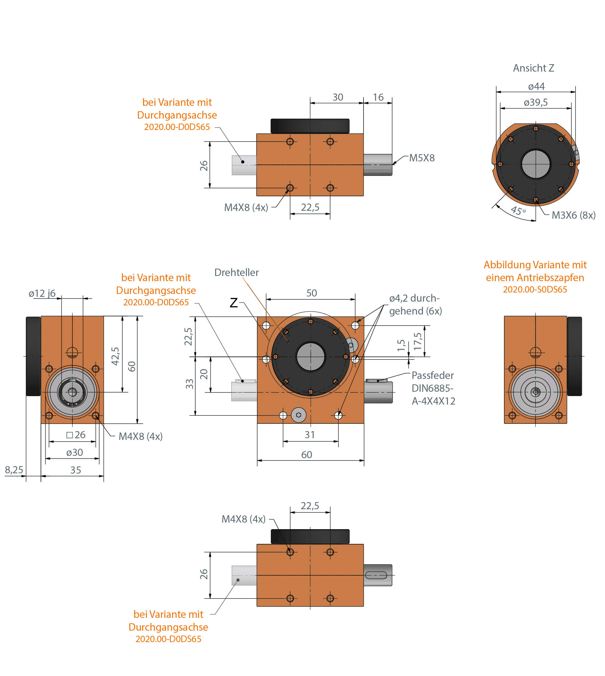  Low-backlash gear Ket-Motion 2020 DS with turntable