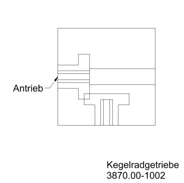 Kegelradgetriebe innen 6kt SW7 / 2