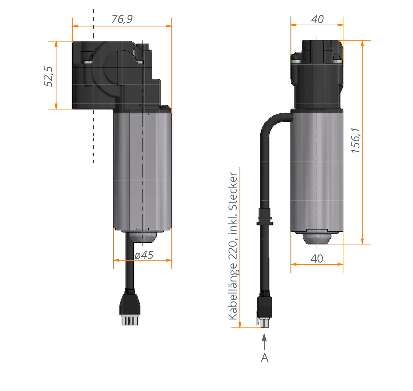 Technische Zeichnung 3121 Motorantrieb Technische Zeichnung 3121 Motorantrieb