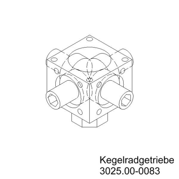 OS3025_00-0083Winkelgetriebe6kantSW6 Umlenkgetriebe 4 / nein
