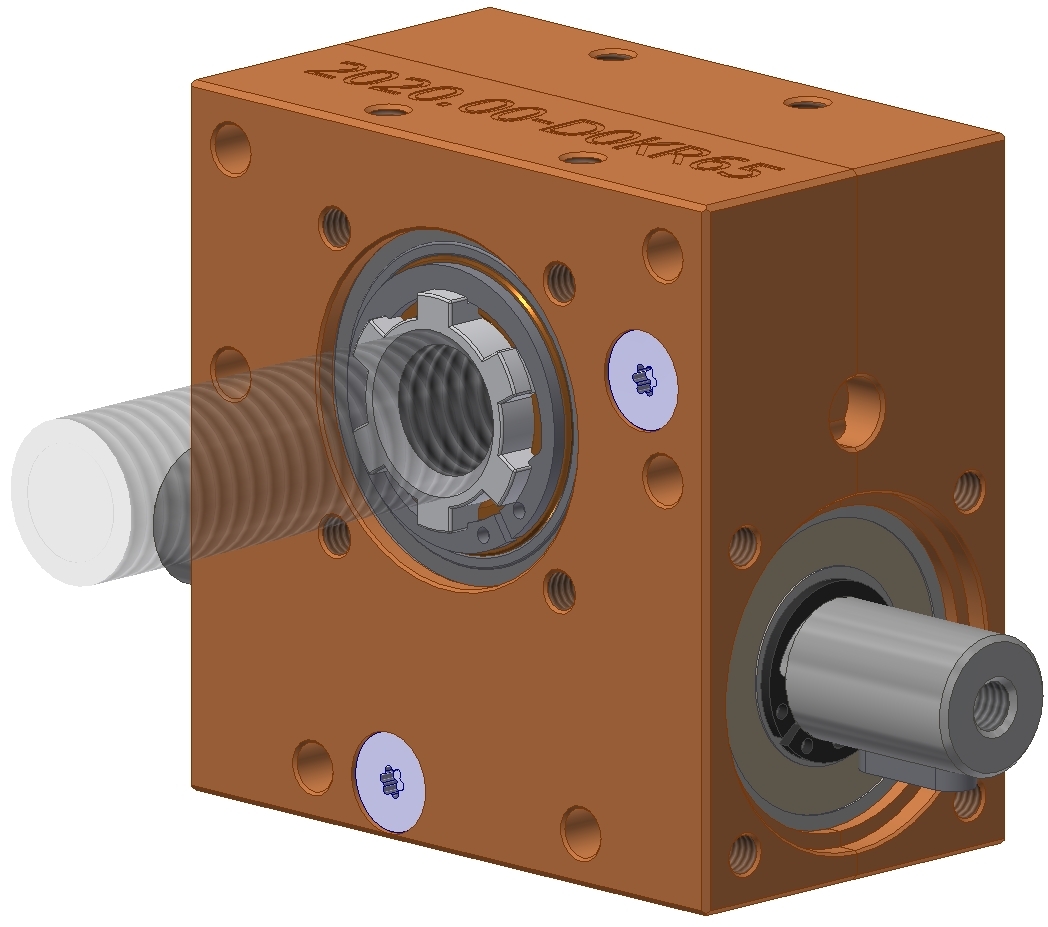 Schneckengetriebe 5:1 -  65:1 l 4,5 Nm - 11 Nm für Spindel TR14x2