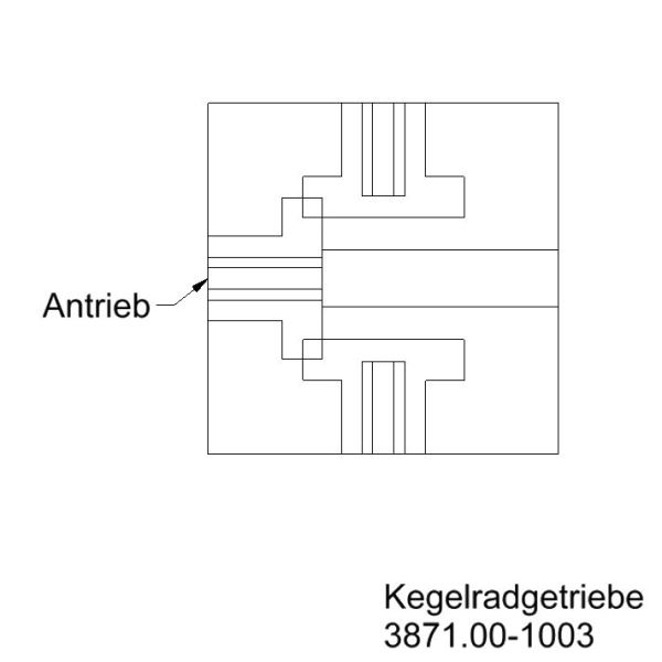 Kegelradgetriebe innen 6kt SW7 / 3