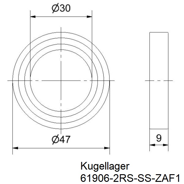 Kugellager_Edelstahl_30x47x9_1Stck_Zeichnung Kugellager Niro 30x47x9 l 1 Stück Zeichnung