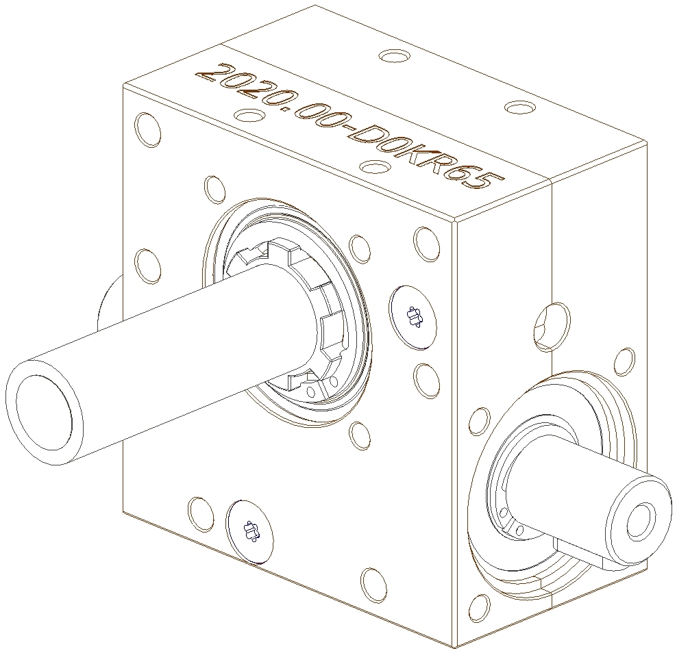 2020 Schneckengetriebe für Spindel TR14x2 + zwei Antriebszapfen 65:1 bis 5:1 Achsabstand 20mm