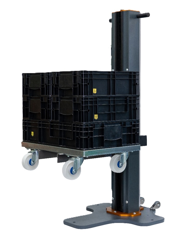 Hand-operated box lifter Ket-Lift4Box  Handbetriebenes Kisten-Hubgerät KET-LIFT4BOX manuell