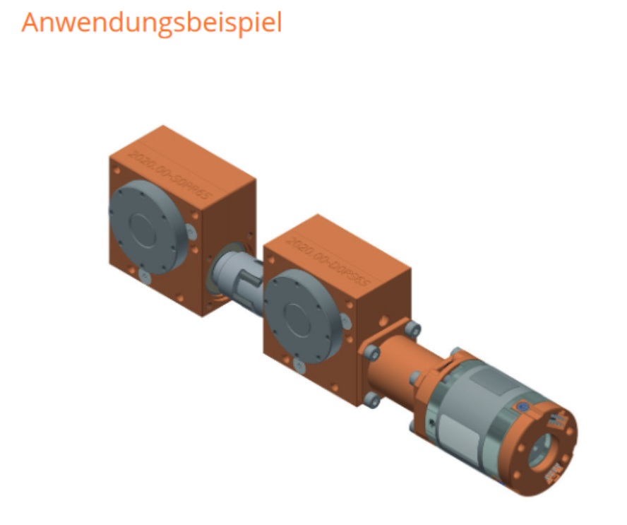 2020 Schneckengetriebe Drehteller l 2 Antriebszapfen 65:1 bis 1:1 l Achsabstand 20mm l Zinkgehäuse