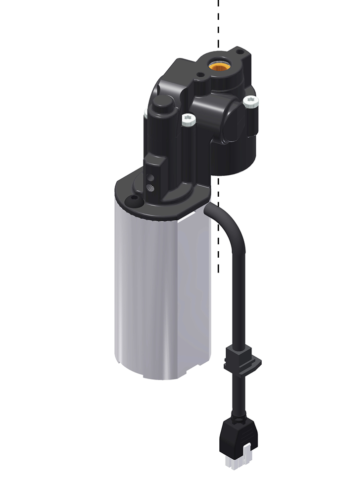 Motorantrieb 3121 DC Motor mit 2-stufigem Schneckengetriebe mit durchgehendem Innensechskant am Abtrieb