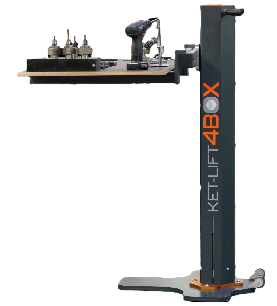 KetLift4BoxsfbCgjISpZpYi Handbetriebenes Kisten-Hubgerät KET-LIFT4BOX mit Montageplattform