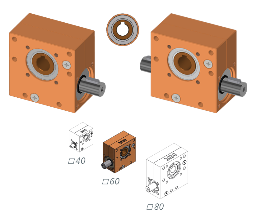 Worm gear reducer Ket-Motion 2020 with feather key 