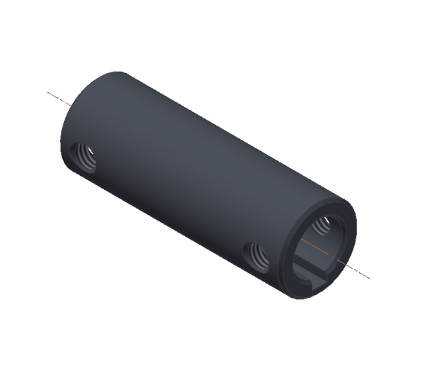 Kupplungsstueck_12x6x30 Hülse Rund mit Nut 12x6x30 mm