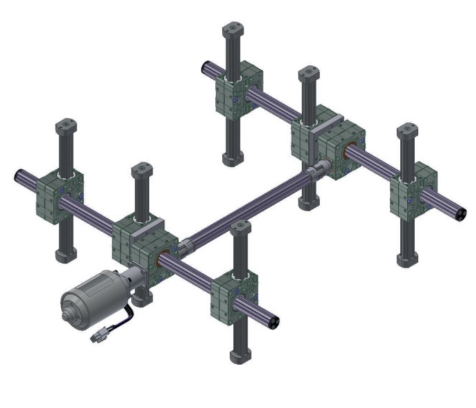 Lineargetriebe mit Keilnarbenprofil und Hub 150mm /250mm / 500mm