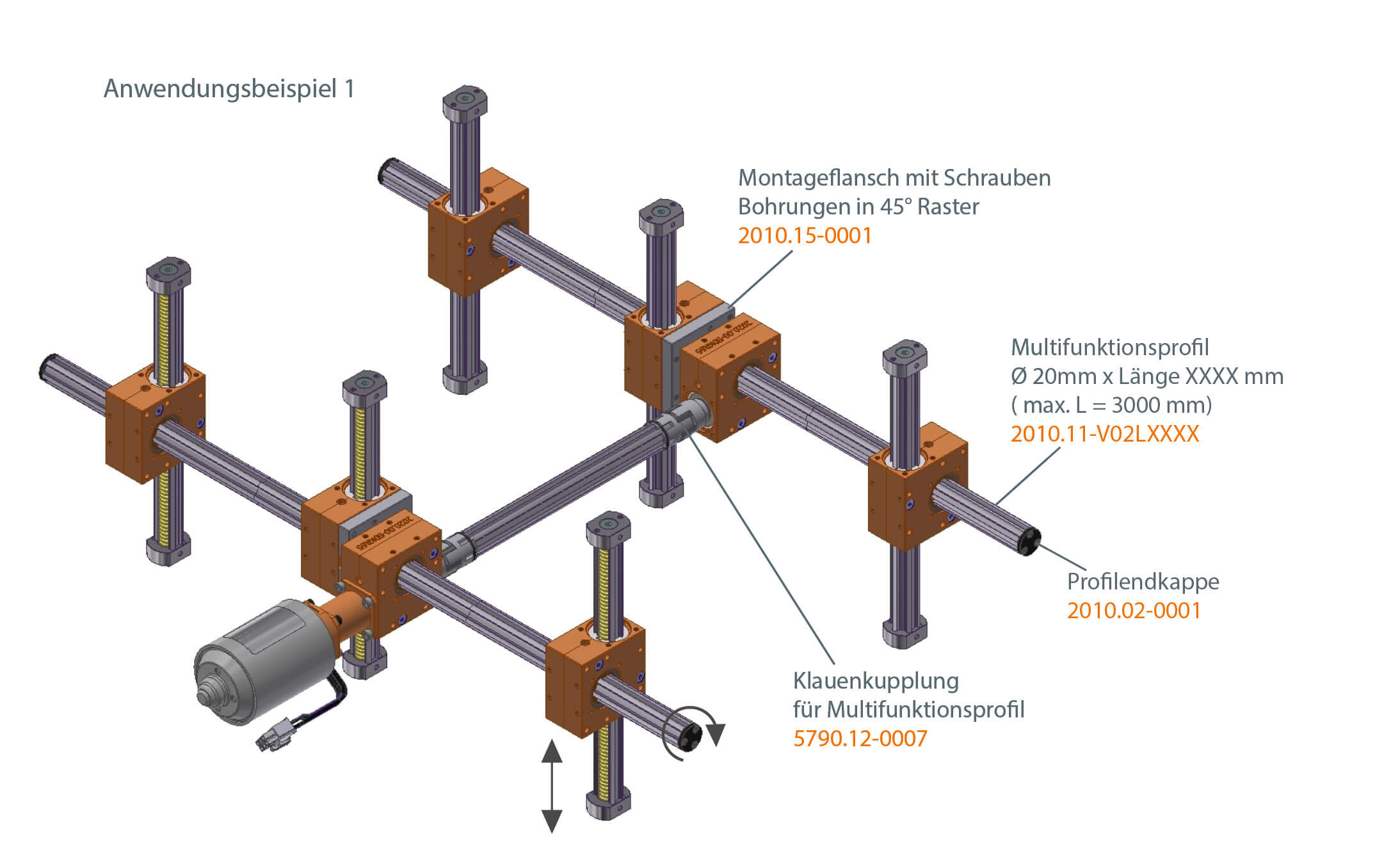 Lineargetriebe Ket-Motion 2020 mit Keilwellenanbindung