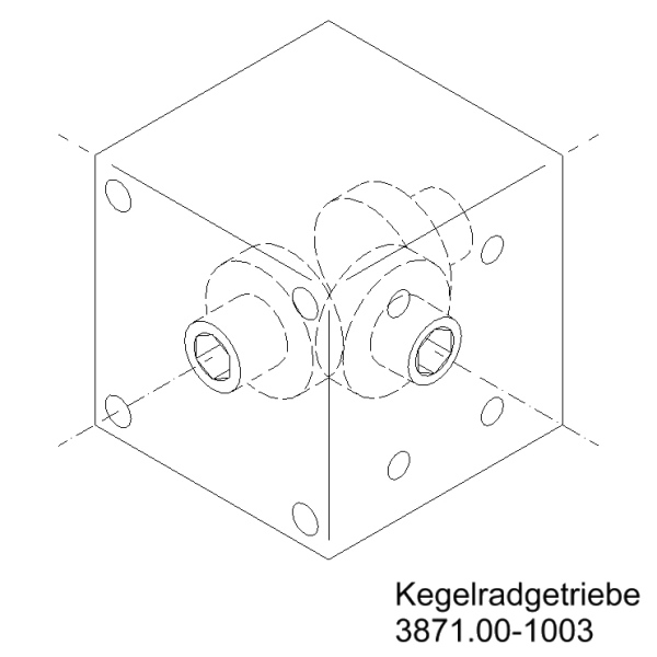 Kegelradgetriebe innen 6kt SW7 / 3