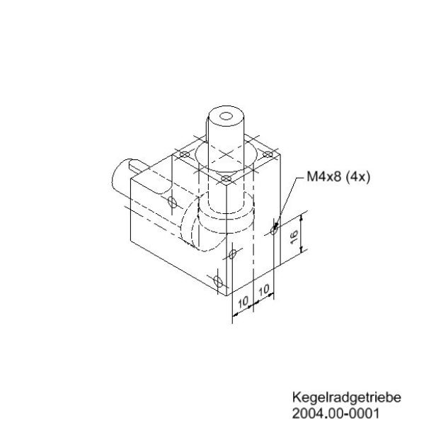 Kegelradgetriebe  0,1 - 4 Nm  1:1 1,5 Nm / Ø12j6