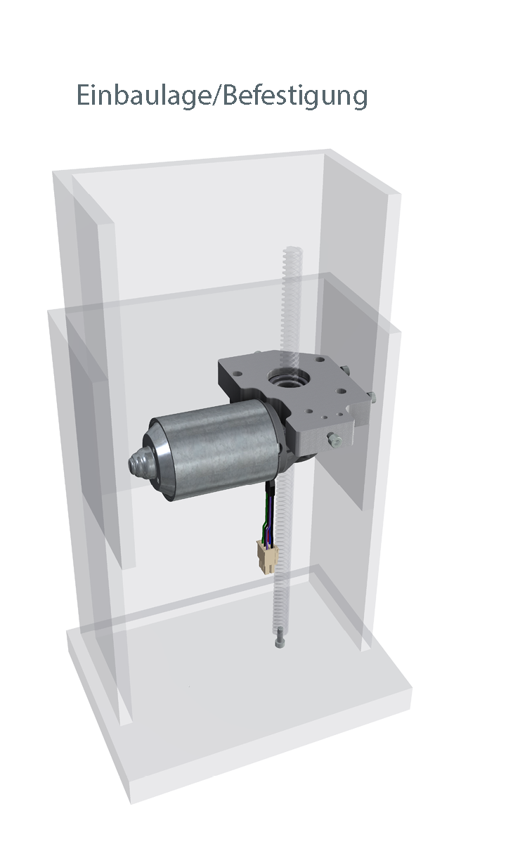 Anwendungsbeispiel Motorantrieb für Durchgangsspindel Anwendungsbeispiel Motorantrieb für Durchgangsspindel