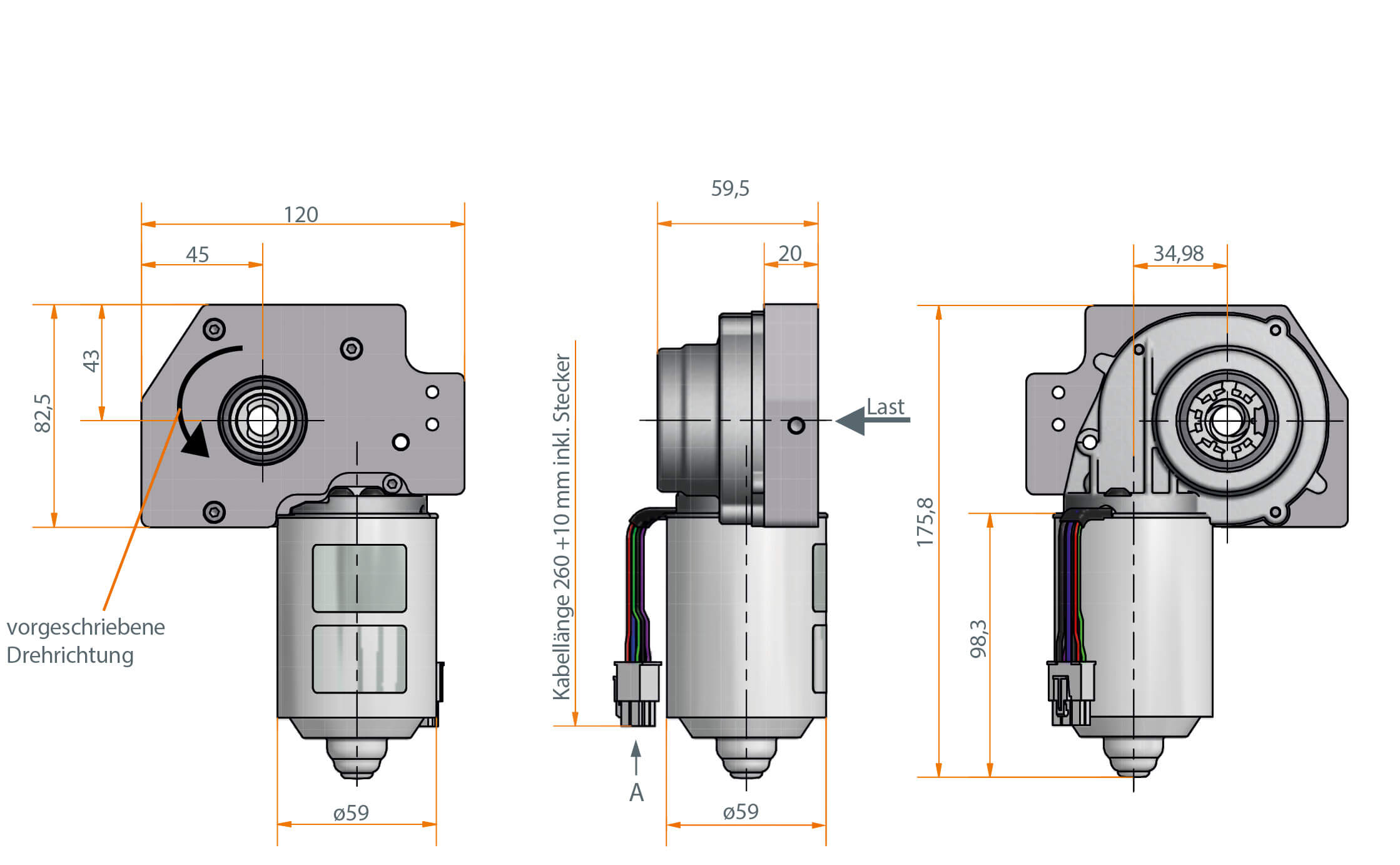 Motor drive for through going spindle 4778 Motor drive for through going spindle 4778