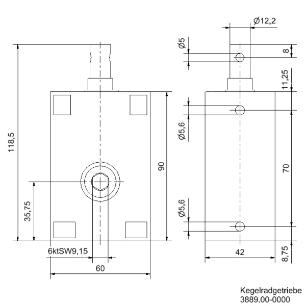 _Umlenkgetriebe_bevelgear_3889_00-0000-3 Kegelradgetriebe 5 Nm 1:1,5