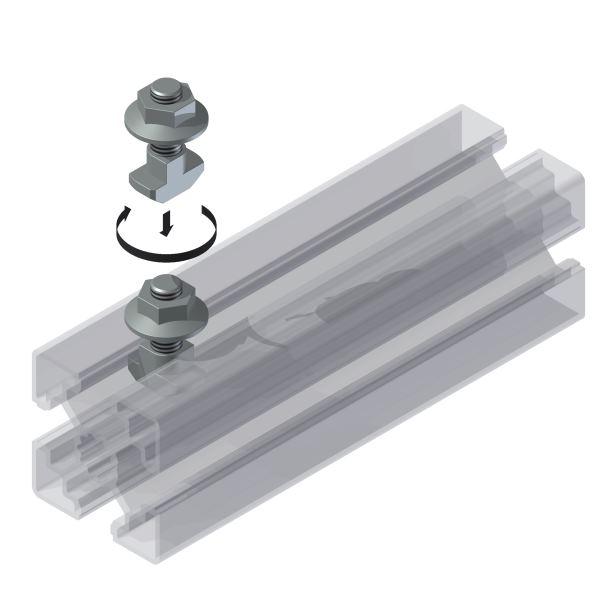 Hammerschraube_Bundmutter_Montageprofile Hammerschraube Bundmutter Montageprofile