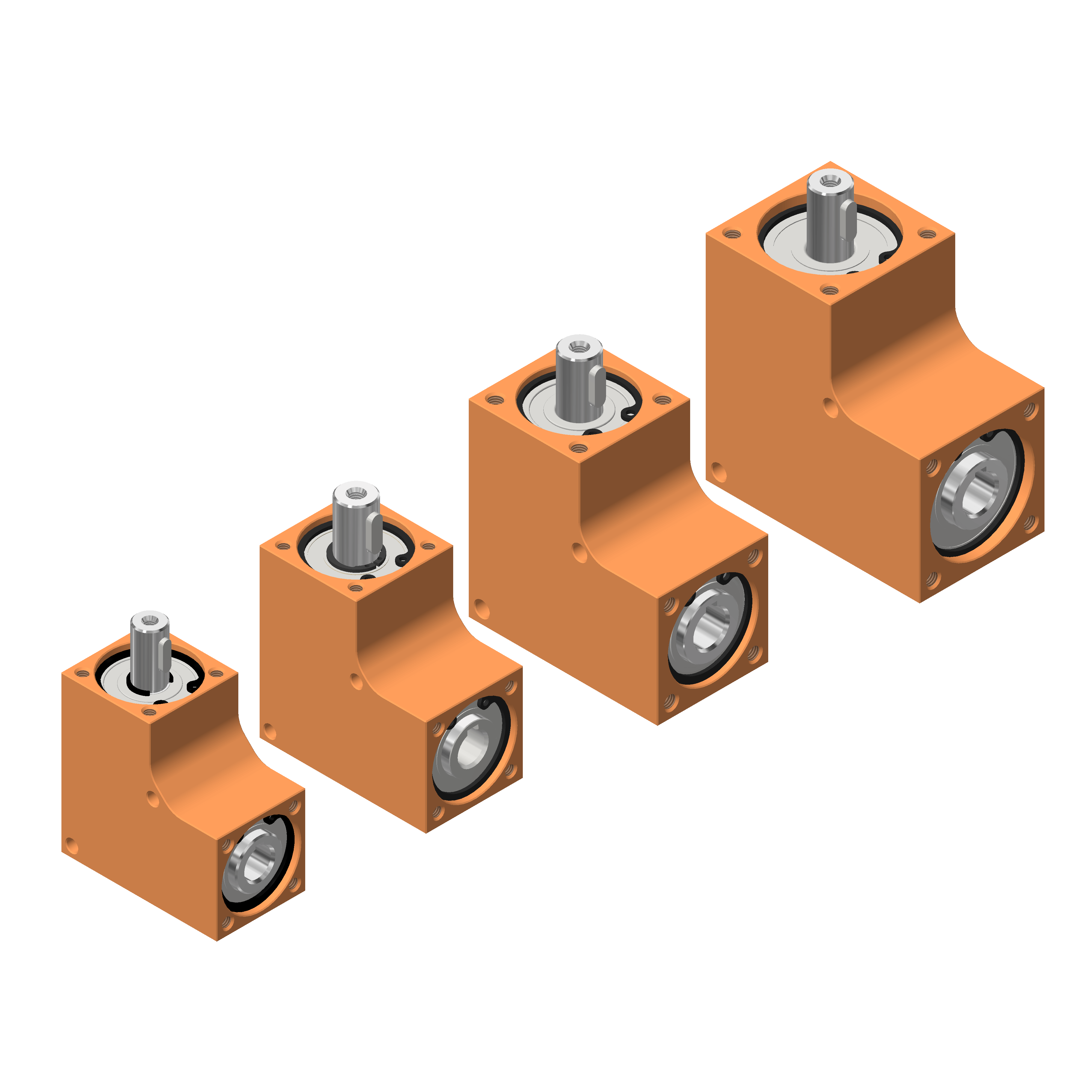 Angular gearbox Ket-Bee 200X LxC with solid and blind hollow shaft