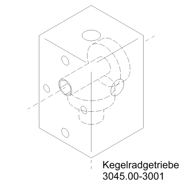 _Kegelradgetriebe_bevelgear_3045_00-3001-2 Kegelradgetriebe 5,5 Nm 1:1 oder 2:1