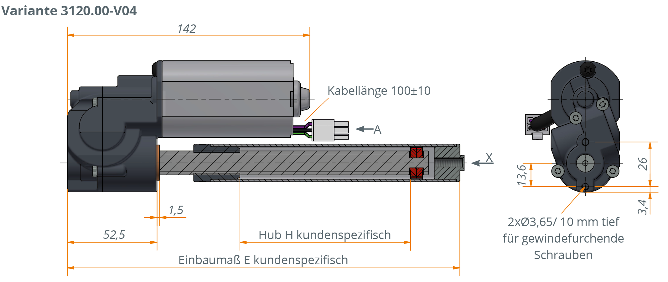 Inline spindle drive 3120